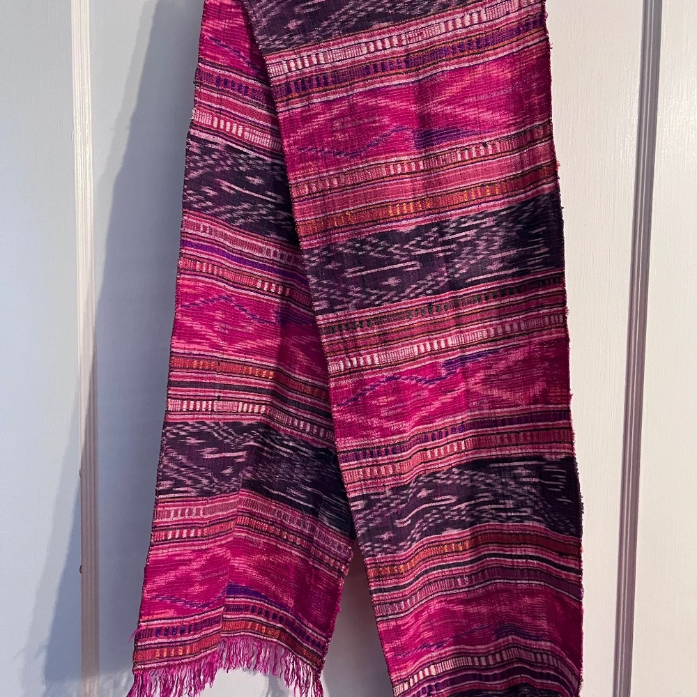 Vibrant pink and purple Thai scarf